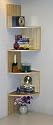 4D Concepts Corner Spacesaver Bookcase, Maple