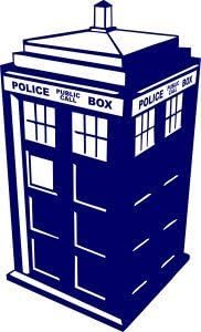 Doctor Who Tardis Blue Police Box Die Cut Vinyl Decal Sticker