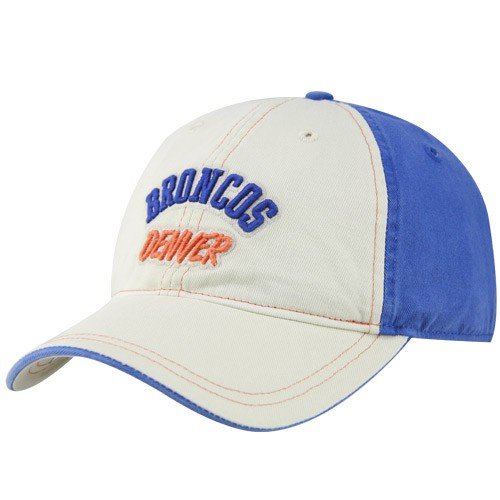 Reebok Denver Broncos Natural-Royal Blue Adjustable Slouch Hat