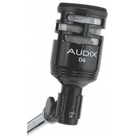 Audix Audix D6 Sub Impulse Kick Drum Mic, Black by