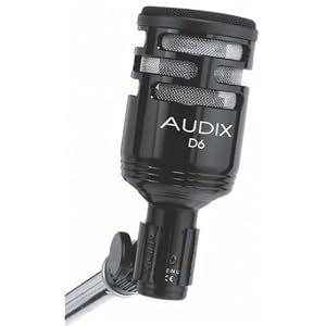 Audix D6 Large Format Bass Drum Microphone by