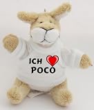 Produkt-Bild: Pl&uuml;sch K&auml;nguru Schl&uuml;sselhalter mit T-shirt mit Aufschrift Ich liebe Poco