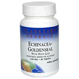 Planetary Herbals Echinacea-Goldenseal with Olive Leaf, 635 mg, Tablets, 60 tablets (Pack of 2)