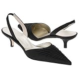 ANNE KLEIN NEW YORK Women's Bianca (Black Satin 6.0 M)
