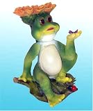 Solar Panels: 10.5 Inch Tall Solar Sitting Frog with Flower