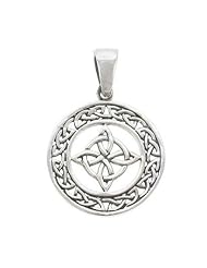 Celtic Pendant Quad Knot Sterling Silver