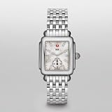 MICHELE Deco 16 Stainless Steel White Diamond Dial Bracelet Watch