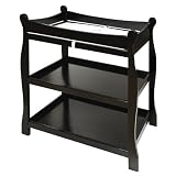 Review Badger Basket 02234 / Badger Basket Co Black Sleigh Style Baby Changing Table