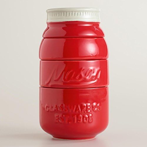 Mason Jar Measuring Cups (Red)