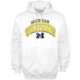 Michigan Wolverines White Arched Hoody Sweatshirt