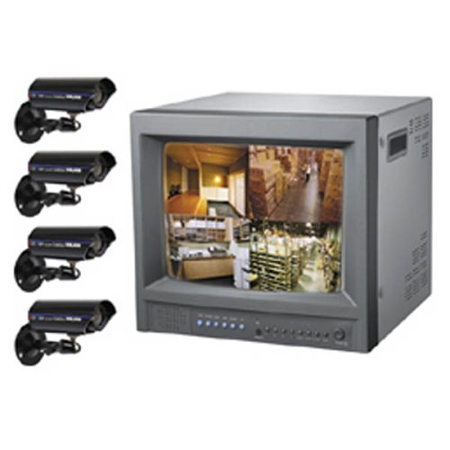 SPECO 14" Quad Observation System w/Weatherproof Bullet Cameras (Color)