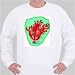 Sweatshirt with algae, ocean, sea, fish, seaweed Medium White