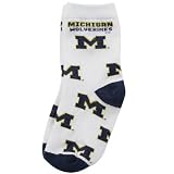 Michigan Wolverines White Toddler 903 (4-6) All Over Team Logo Socks