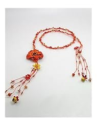 Orange Flower Cotton Simulate Pearl Belt