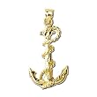 14kt Yellow Gold Anchor Charm Pendant