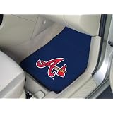 Atlanta Braves Printed Carpet Car Mat 2 Piece Set 