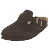 Birkenstock Boston Clog,Mocha Suede,45 N EU