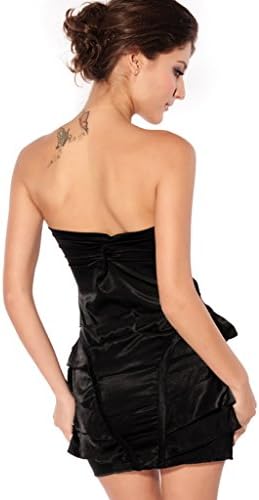 Gold Graceful Women's Strapless Empire Bud Dresses Size L Color Black