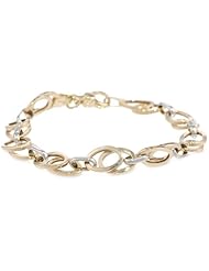 14k Two-Tone Gold Link Bracelet, 7.5"