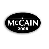 John McCain 2008 Oval Bumper Sticker Decal