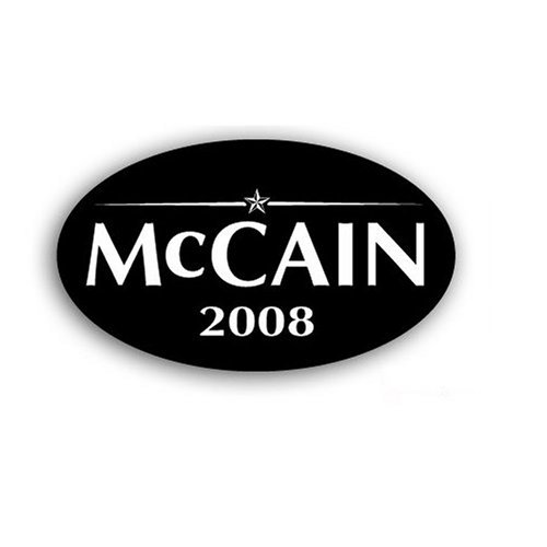 John McCain 2008 Oval Bumper Sticker Decal