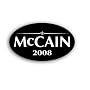 John McCain 2008 Oval Bumper Sticker Decal