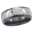 Tungsten and Ceramic 0.05 ct. Diamond Men's Ring