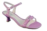 Via Uno ladies leather ankle strap heeled sandal with buckle detail. Available in light pink and dark pink. Free UK P&P! Sale price £24.99