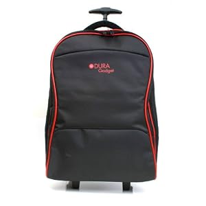 DURAGADGET Executive Lightweight Laptop Notebook Trolley bag with Heavy duty telescopic handle for...