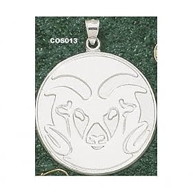 Colorado State Rams Solid Sterling Silver Graphic Ram Giant Pendant thumbnail