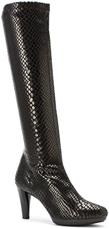 Rapisardi Women's Judith Over-The-Calf Boot Black Anaconda 40 M