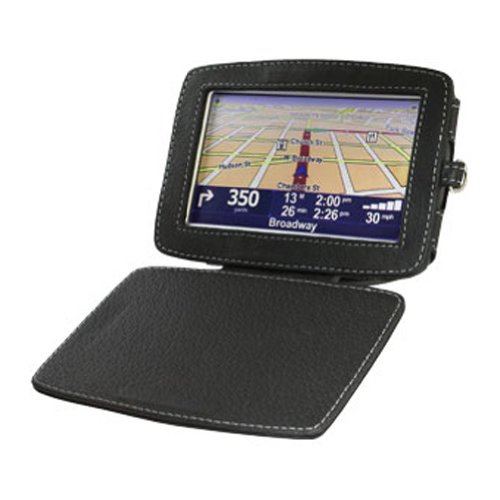 Bluetrade Luxus Ledertasche Handarbeit (vertikale �ffnung) f�r TomTom XL 340 340S