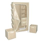 Nice Home All-in-One Closet Organizer - Khaki/ Cream