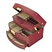 Genuine Red Leather Lockable Jewellery Box with Travel Case by Leathersmith of London