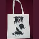 Border Collie Print Shoulder Tote Bag