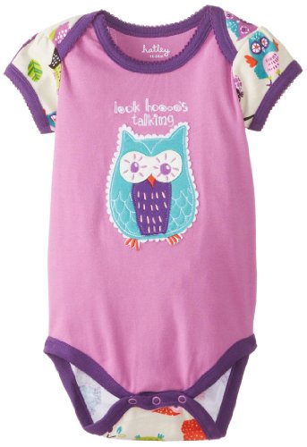 Hatley Baby Girls Newborn Party Owls Bodysuit