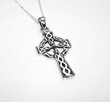 068. Silver Antiqued Celtic Cross Pendant