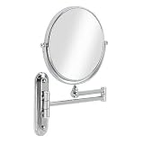 Better Living Products Valet Wall Mount Magnified Mirror, Chrome, 8-Inch