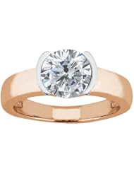 0.60 Ct Round H/I SI1/SI2 Diamond 14K Rose Gold Ring
