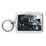 Teenagers in busy coffee bar in late 1950s - Acrylic Keyring - Art247 - Standard Size
