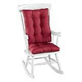 Klear-vu Gripper 2-pc Jumbo Rocker Chair Cushion Set - Dark Brown, Navy, Tan