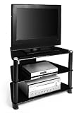 Flat Screen TV Stand - Perfect for flat screens (Black) (20H x 32W x 18D)