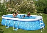 Friedola  12305 - Quick-Pool-Set Manhattan, 610 x 366 x 122 cm, blau