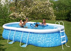 Friedola  12305 - Quick-Pool-Set Manhattan, 610 x 366 x 122 cm, blau Preisvergleich