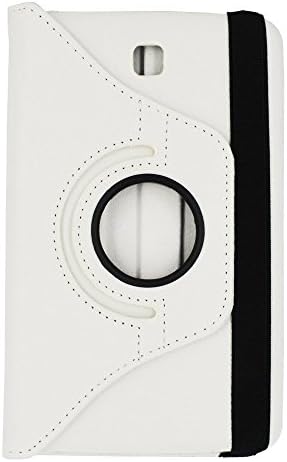 Hotmart®Tab Case Cover 360 Degree Rotating Multi-Angle Stand For Samsung Galaxy Tab 3 (7.0) Ultra Slim Lather Smart-Shell + Screen Protector and Stylus - WHITE