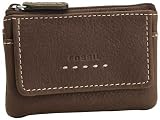 Fossil Womens Leather Coin Purse - Pop Stitch Key Coin Purse (Color: Espresso) by FOSSIL