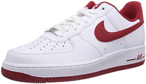 Nike Men's Air Force 1 Low Basketball Shoe White/Gym Red/Gym Red 8.5