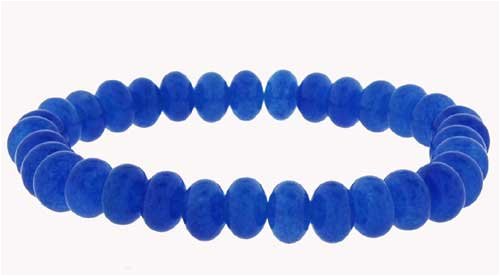 Click here to buy 8mm Rondell Bracelet - Blue Quartz.