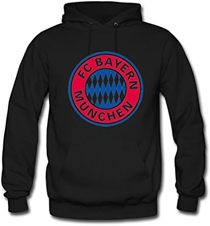 Epaba Custom FC Bayern Munich Logon Men's Gildan Hoody Hoodie Hooded Sweatshirt Black X-Small