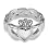 Stainless Steel Claddagh Ring with Celtic Knot Eternity Design (6.0mm) - Sizes 5-13